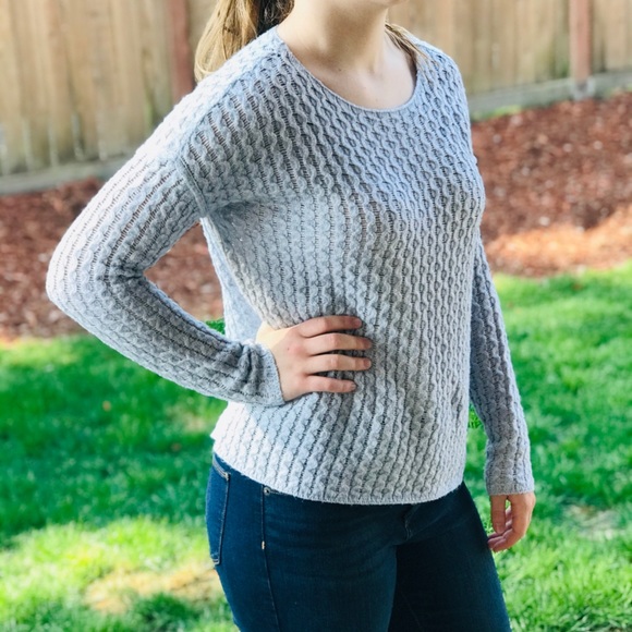 ⚡️⚡️JCPenney Cute Detailing Gray Knit Sweater⚡️⚡️ - Picture 2 of 6
